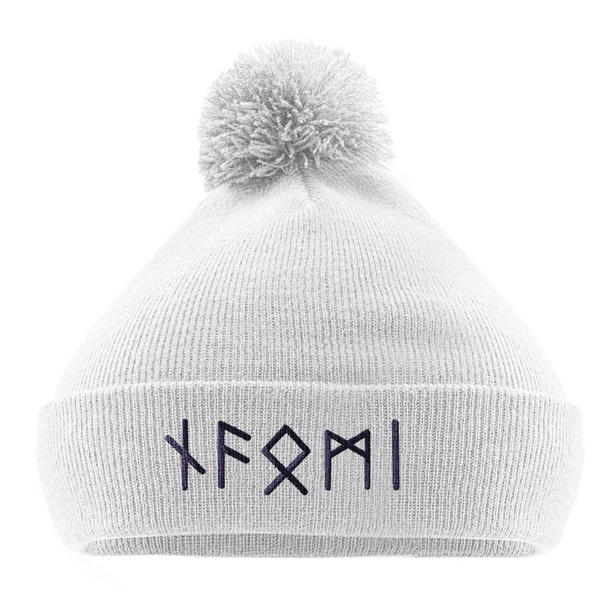 Custom Pom Pom Beanie - Name in Runes (Up to 5 Runes)| Beechfield B426