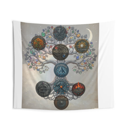 Yggdrasil & the 9 Realms— Spiritual RuneCasting Cloth