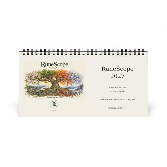 RuneScope 2027 Desk Calendar — Birth & Fate, Holidays & Traditions