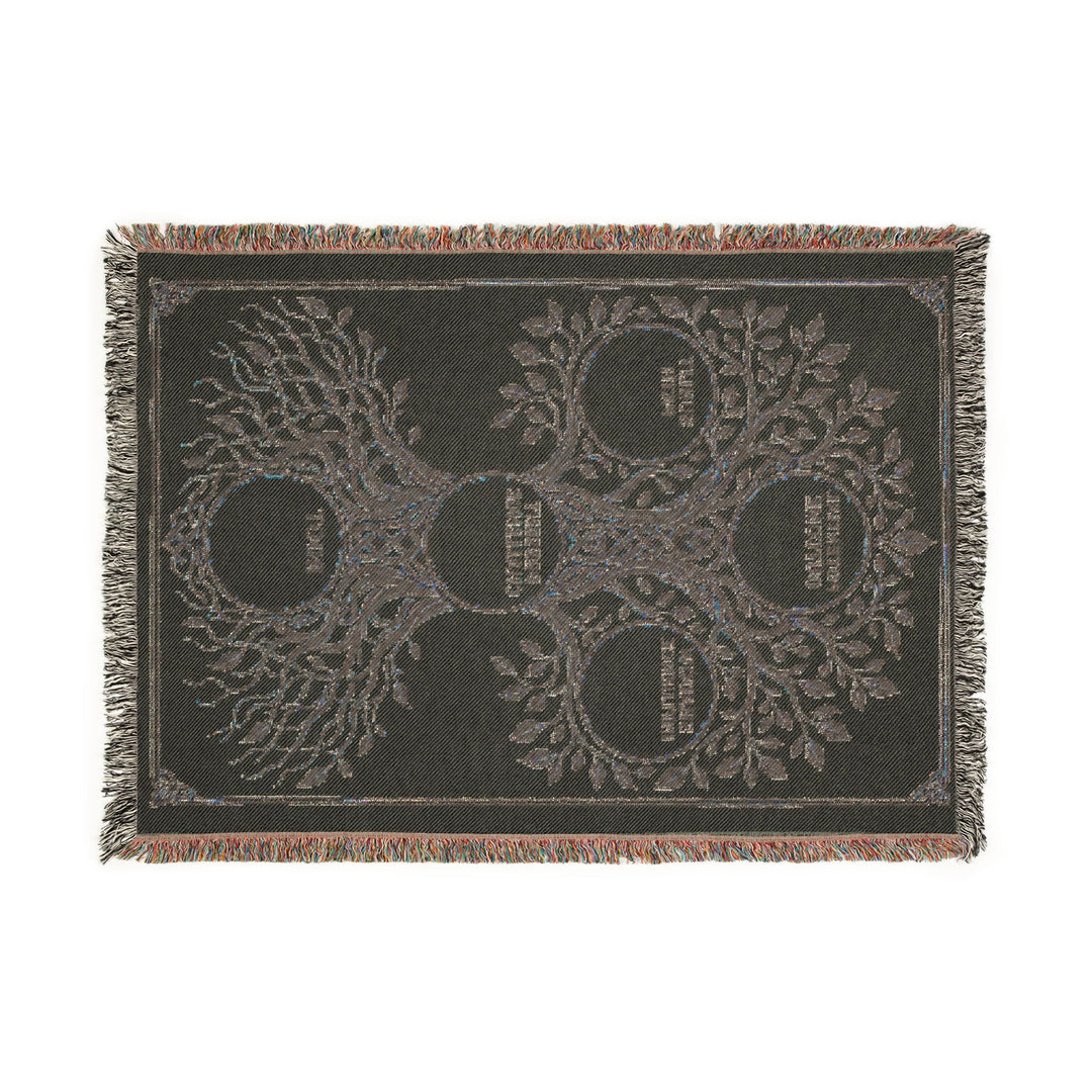RuneScope Yggdrasil Rune Casting Blanket — Ivory — reverse weave
