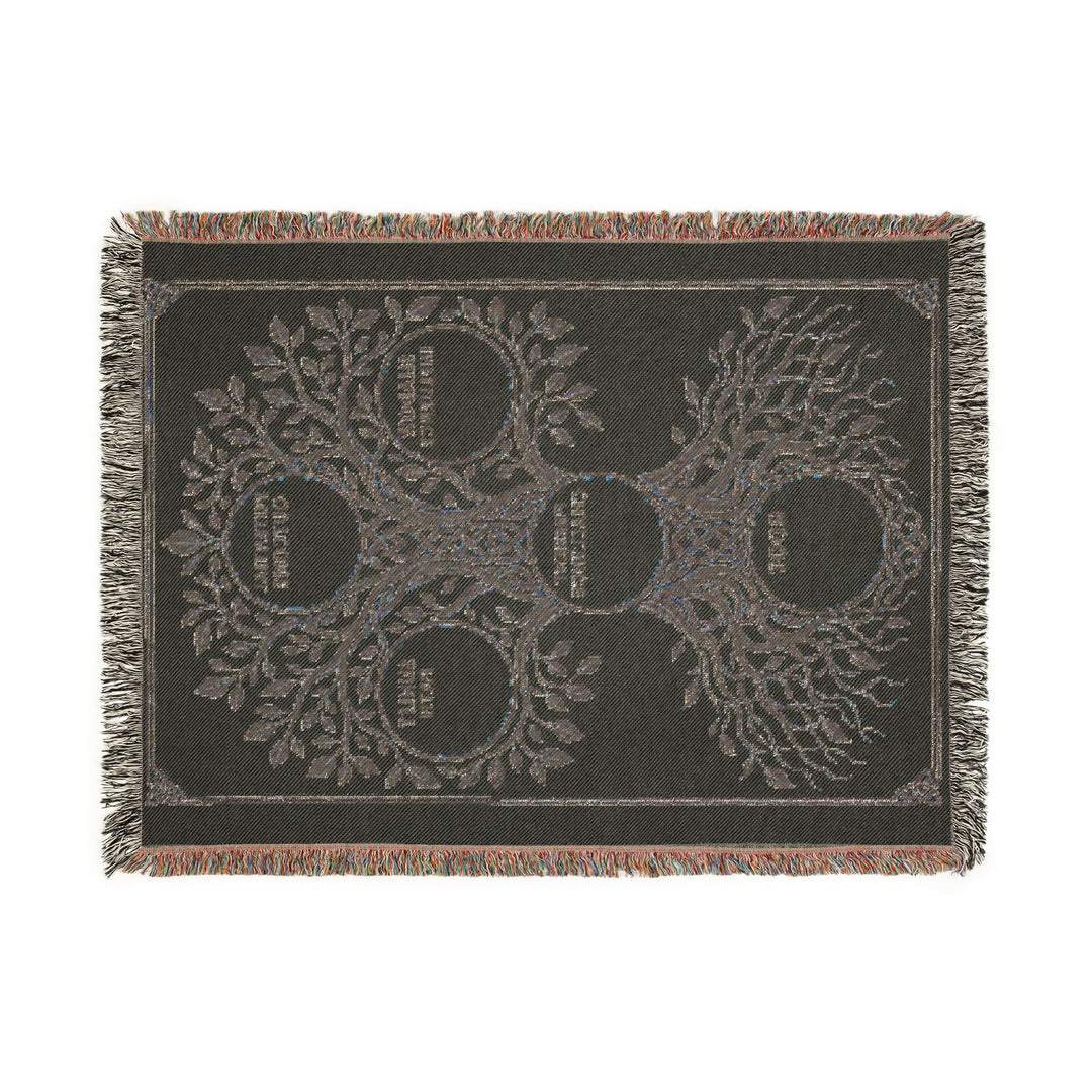 RuneScope Yggdrasil Rune Casting Blanket — Ivory — reverse weave