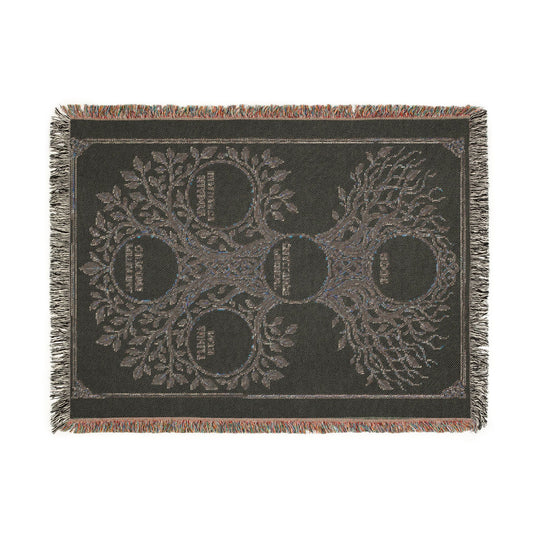 RuneScope Yggdrasil Rune Casting Blanket — Ivory — reverse weave