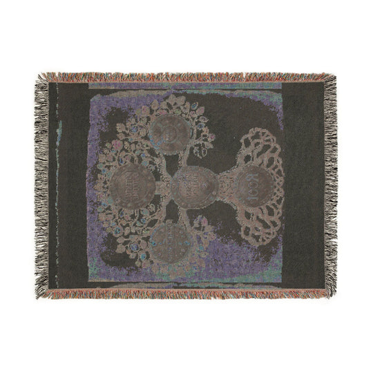 Rune Casting Woven Blanket — Elder Futhark Rune Cloth for 3- or 5-Rune Readings