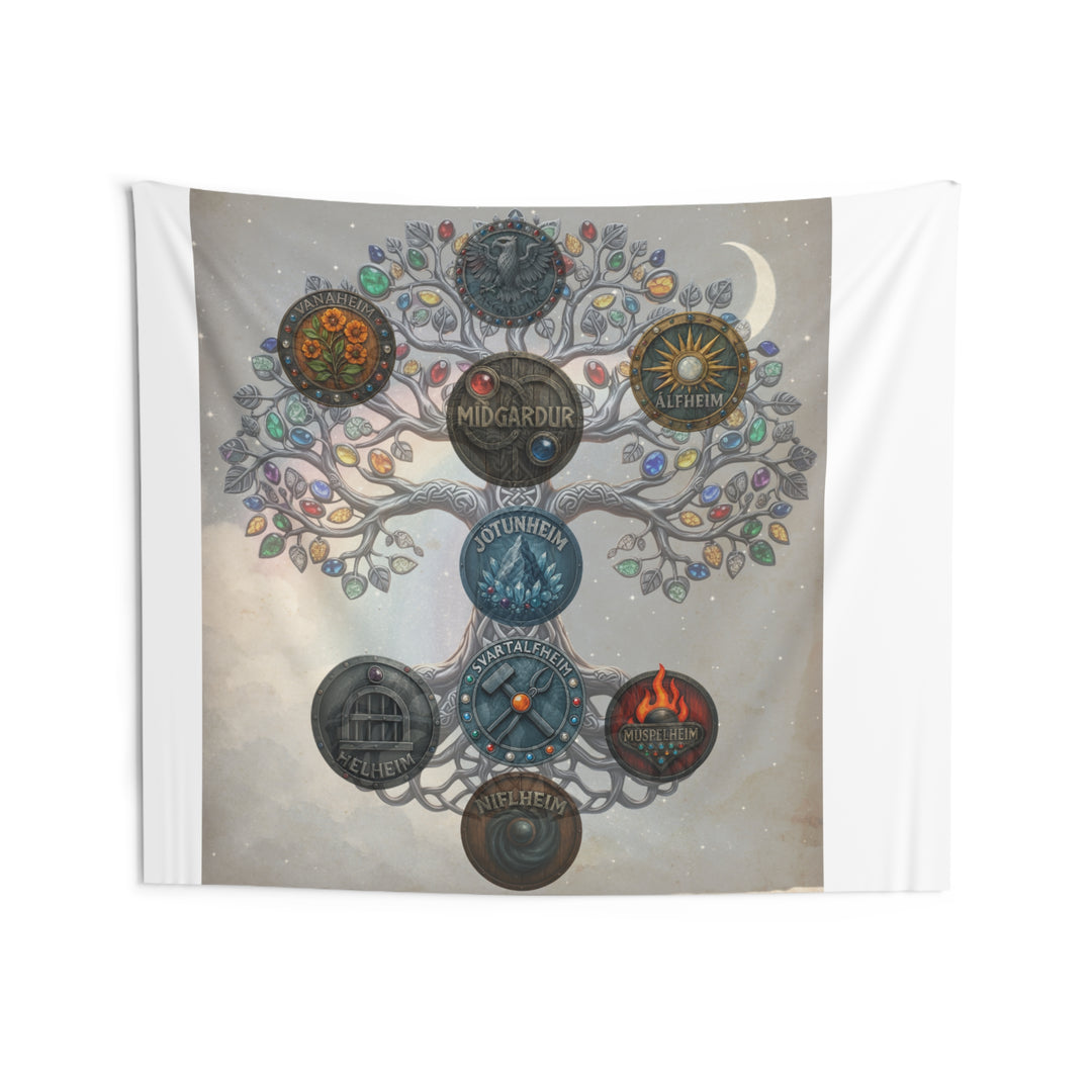 Yggdrasil & the 9 Realms— Spiritual RuneCasting Cloth