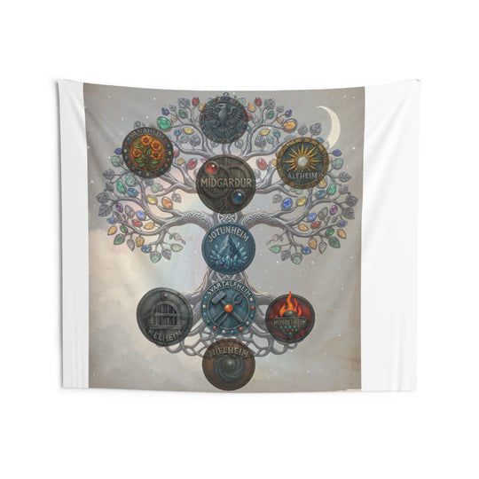 Yggdrasil & the 9 Realms— Spiritual RuneCasting Cloth