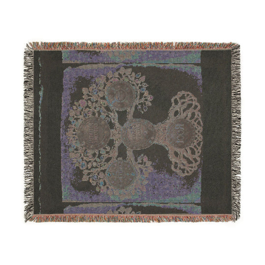Rune Casting Woven Blanket — Elder Futhark Rune Cloth for 3- or 5-Rune Readings