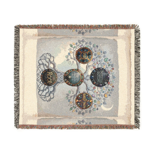 Rune Casting Woven Blanket — Elder Futhark Rune Cloth for 3- or 5-Rune Readings