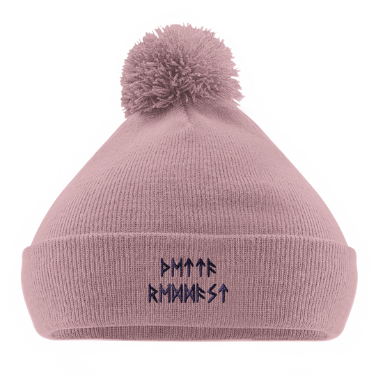 Personalised Rune Name & Message Pom Pom Beanie | RuneScope Pointed