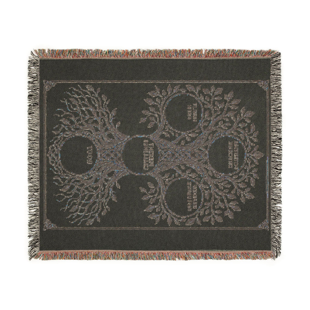 RuneScope Yggdrasil Rune Casting Blanket — Ivory — reverse weave