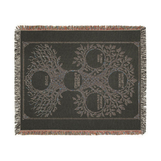 RuneScope Yggdrasil Rune Casting Blanket — Ivory — reverse weave