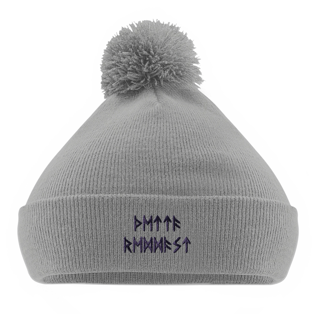 Personalised Rune Name & Message Pom Pom Beanie | RuneScope Pointed