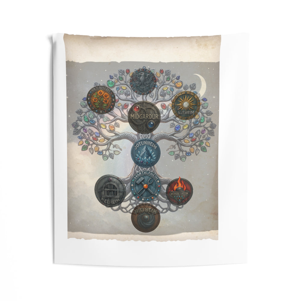 Yggdrasil & the 9 Realms— Spiritual RuneCasting Cloth