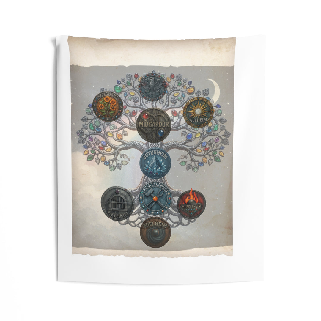 Yggdrasil & the 9 Realms— Spiritual RuneCasting Cloth