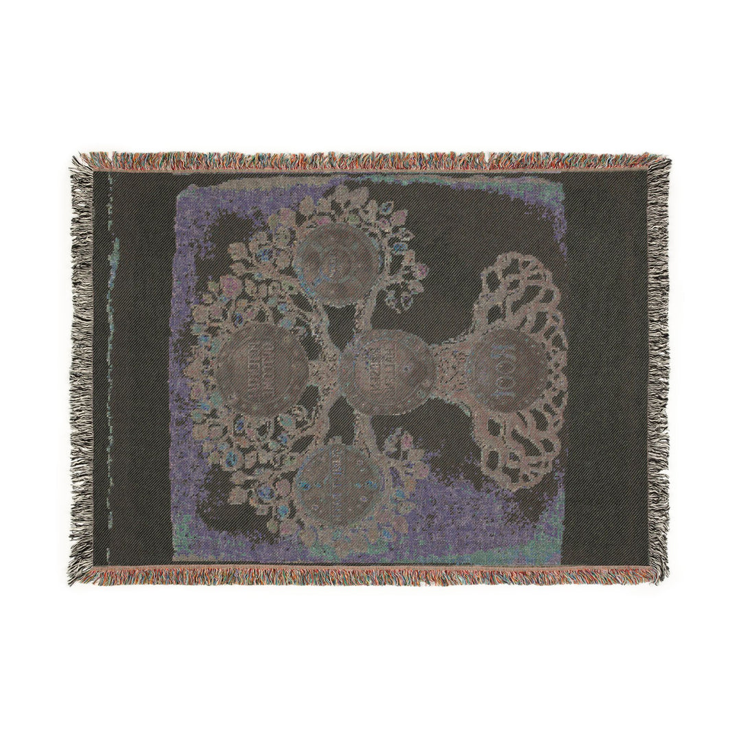 Rune Casting Woven Blanket — Elder Futhark Rune Cloth for 3- or 5-Rune Readings