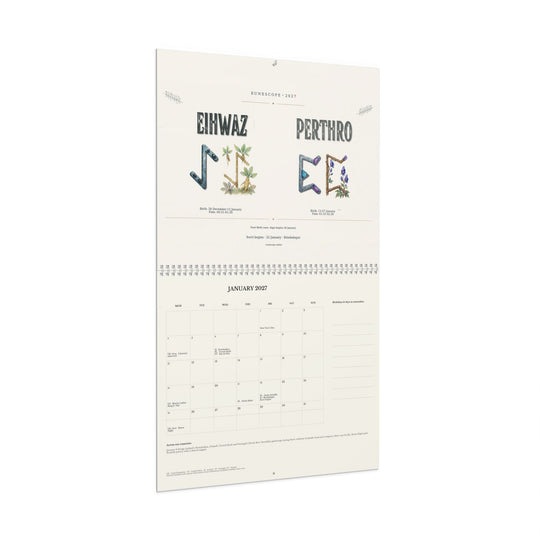 RuneScope 2027 Wall Calendar — Birth & Fate, Holidays & Traditions