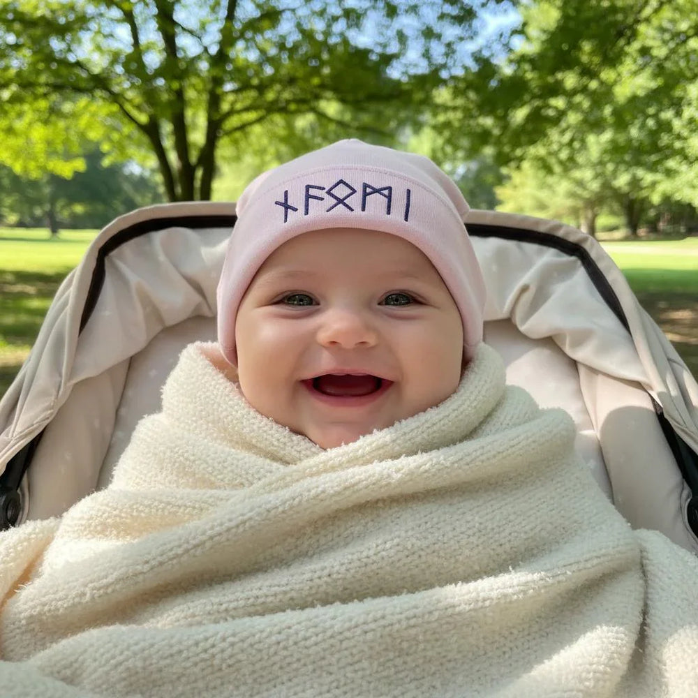 Baby Rune Beanie — Custom Name in Runes (Up to 5 Runes)| Babybugz BZ062