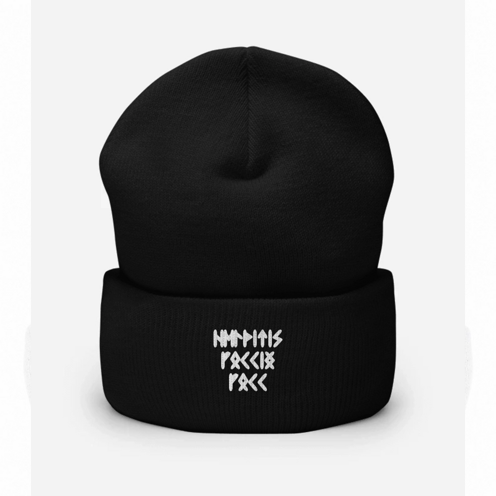 Personalised Rune Name & Message Cuffed Beanie