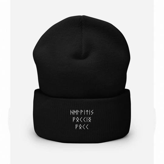 Personalised Rune Name & Message Cuffed Beanie