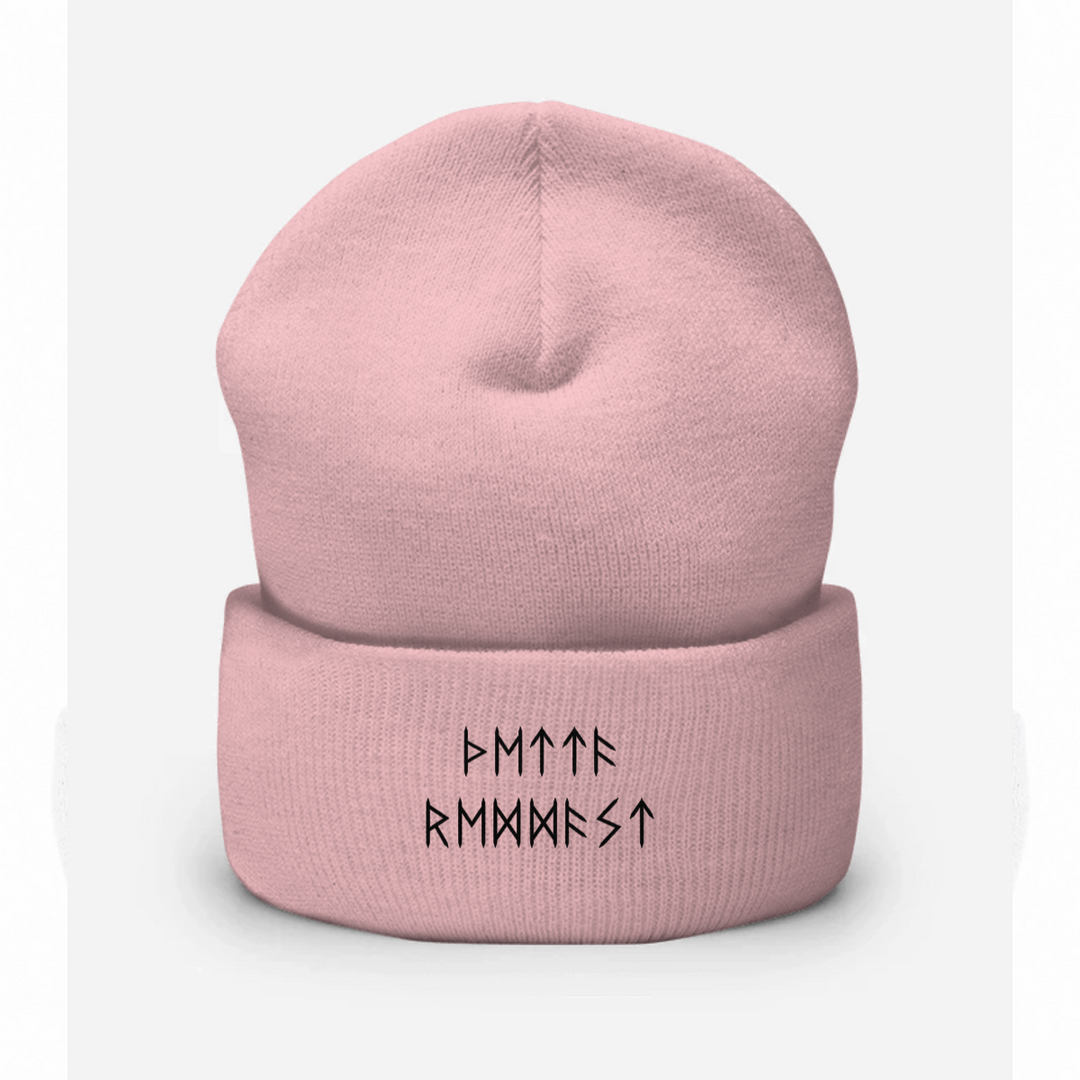 Personalised Rune Name & Message Cuffed Beanie