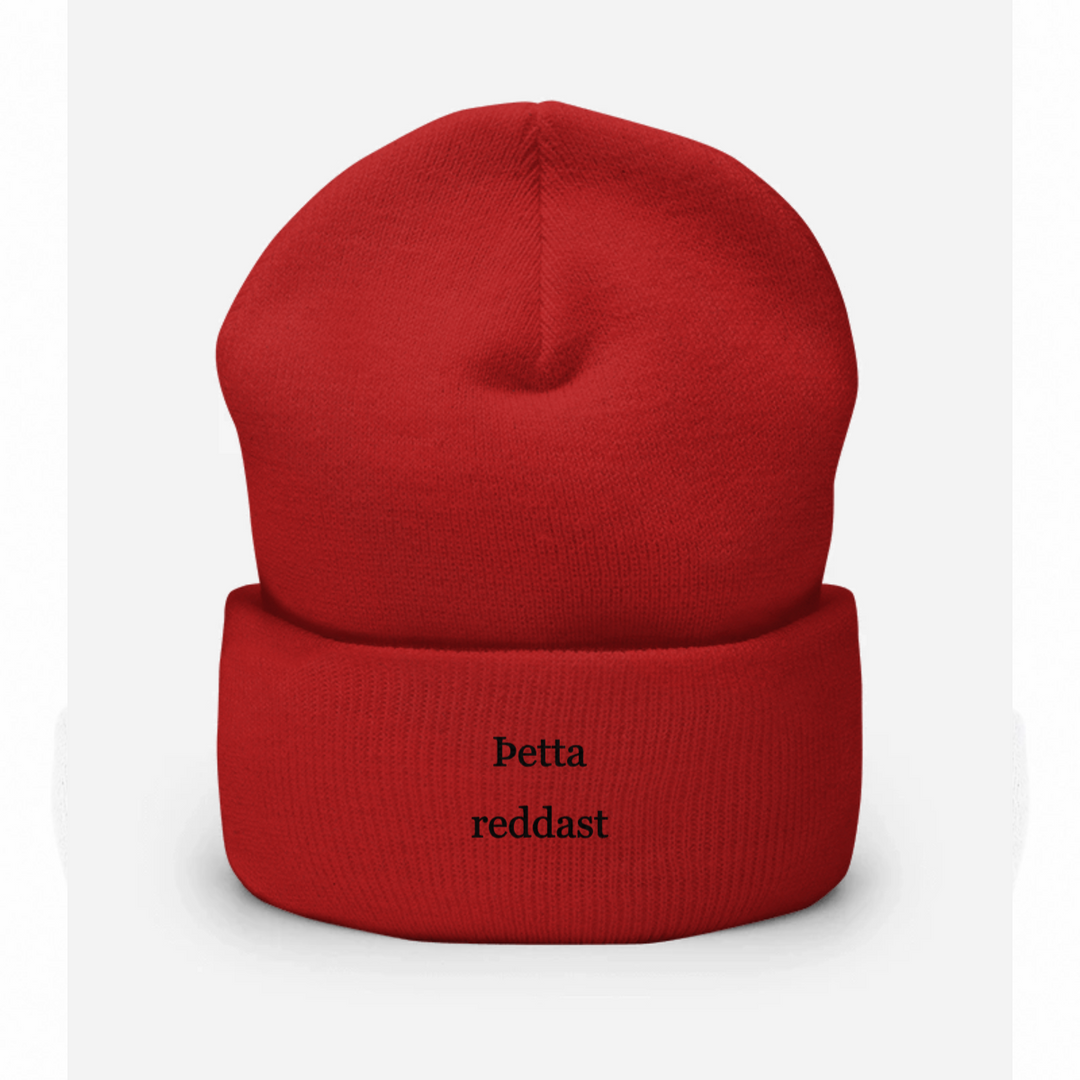 Personalised Rune Name & Message Cuffed Beanie