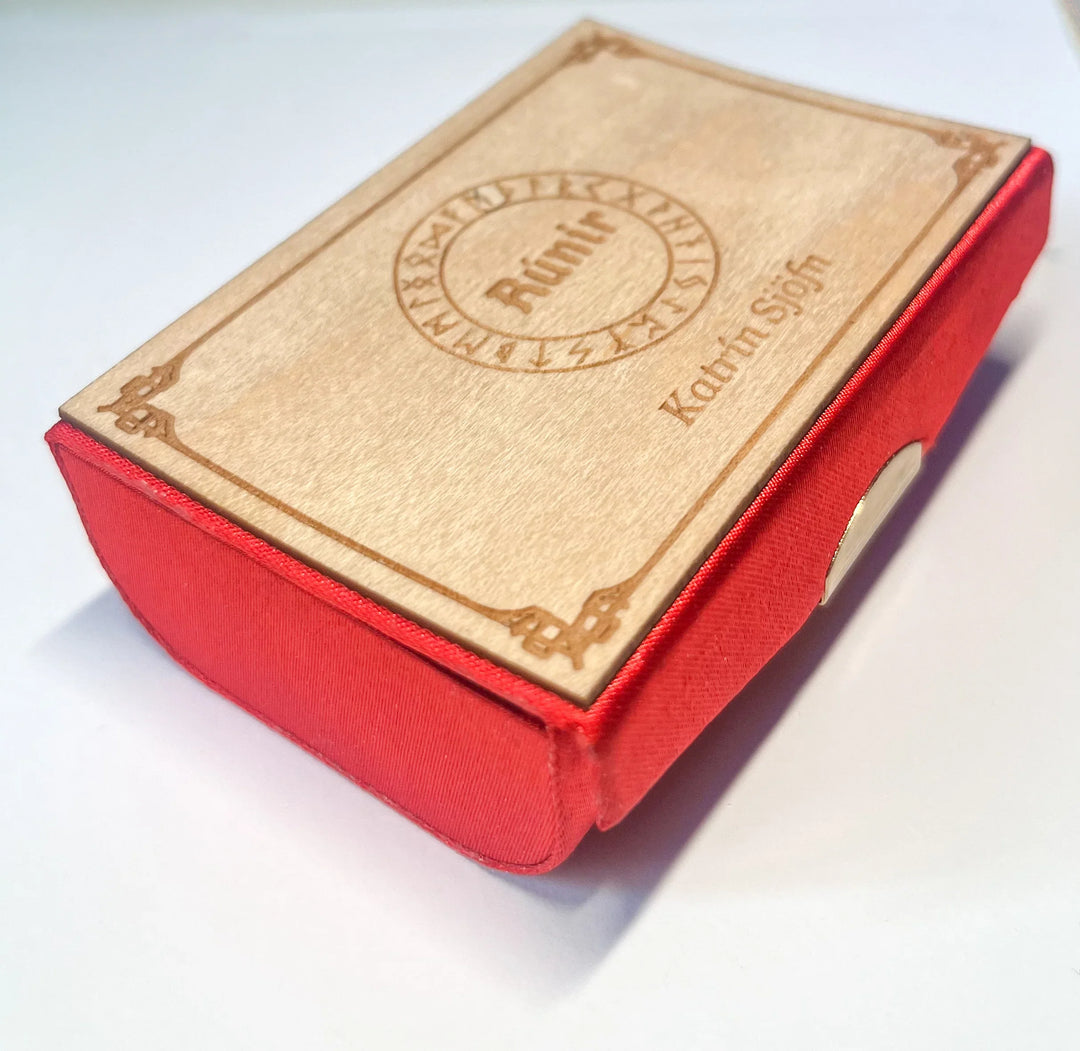 Elder Futhark Rune Set — 25 Handcrafted Pieces in custom Satin Box