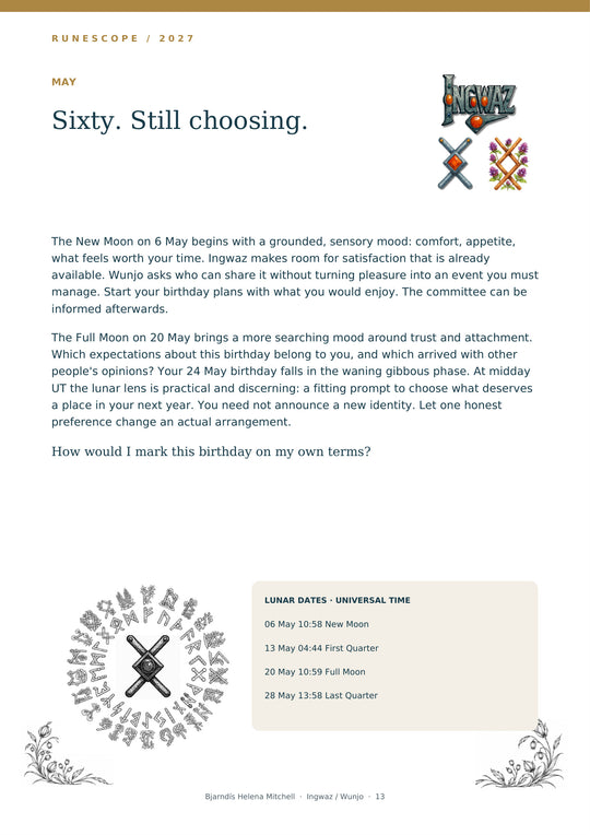 Personalized Birth/Fate RuneScope chart with 2027 Forecast