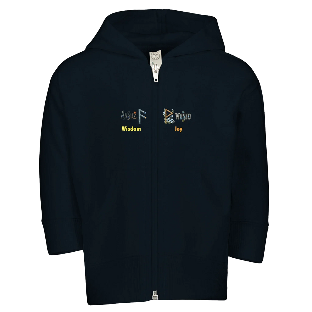 RuneScope Original Custom - Kids Zip Fleece Hoodie | Rabbit Skins 3446  Navy