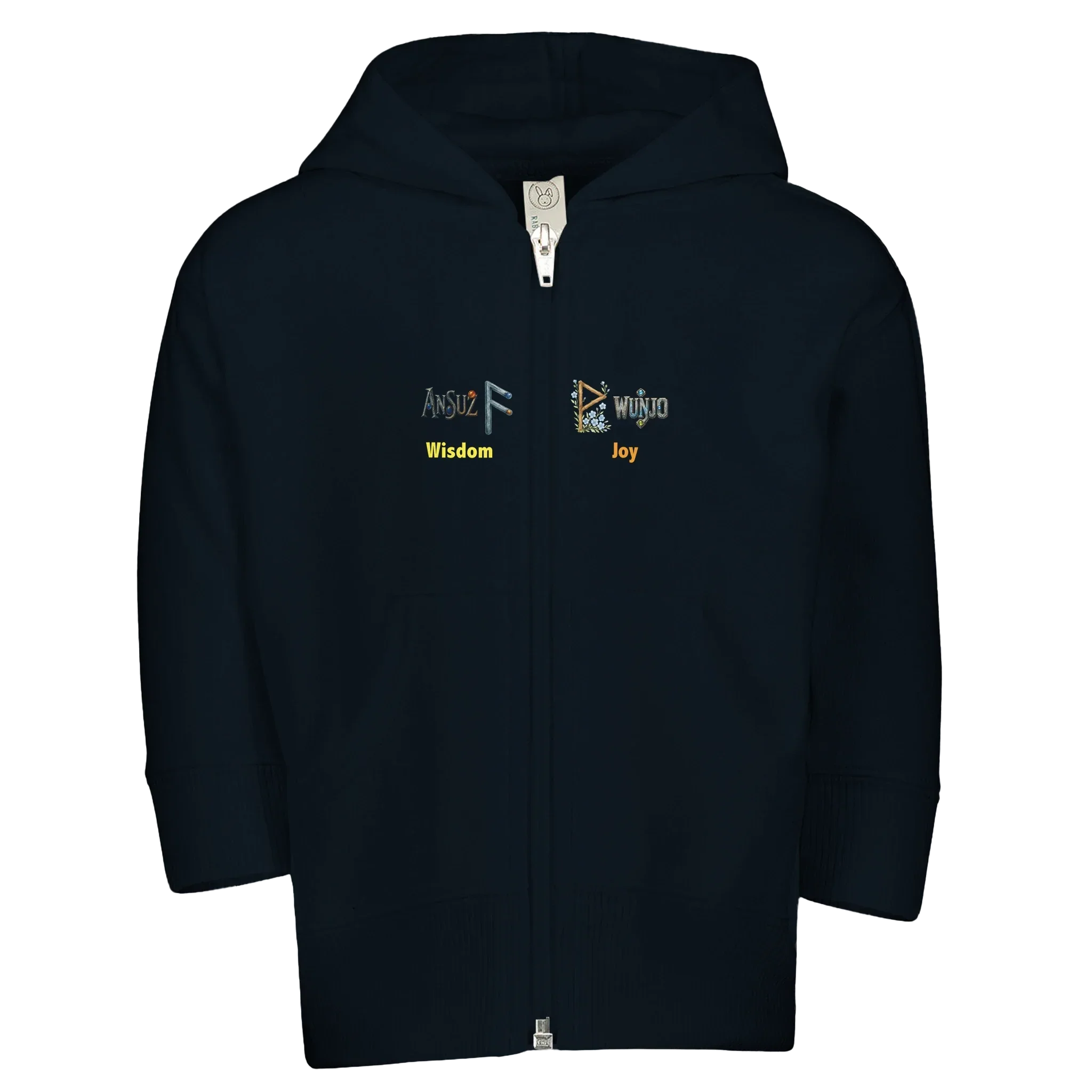 RuneScope Original Custom - Kids Zip Fleece Hoodie | Rabbit Skins 3446  Navy