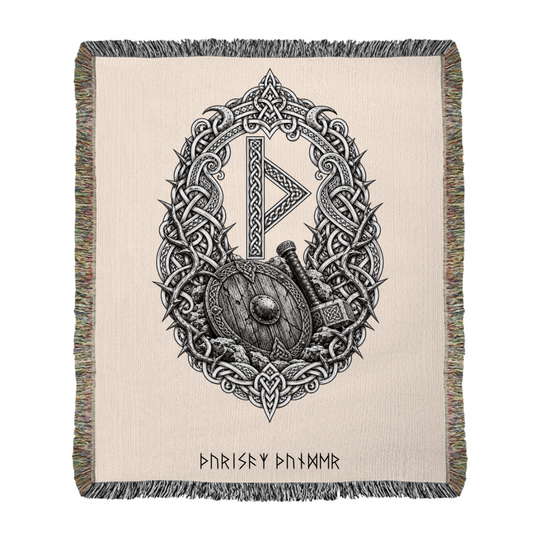 RuneScope Traditional Viking — Personalised Woven Blanket