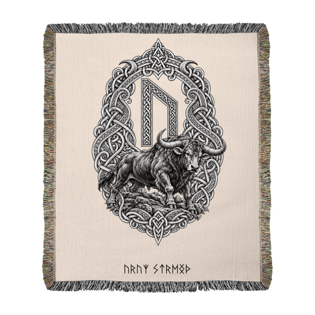 RuneScope Traditional Viking — Personalised Woven Blanket