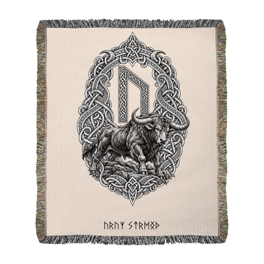 RuneScope Traditional Viking — Personalised Woven Blanket