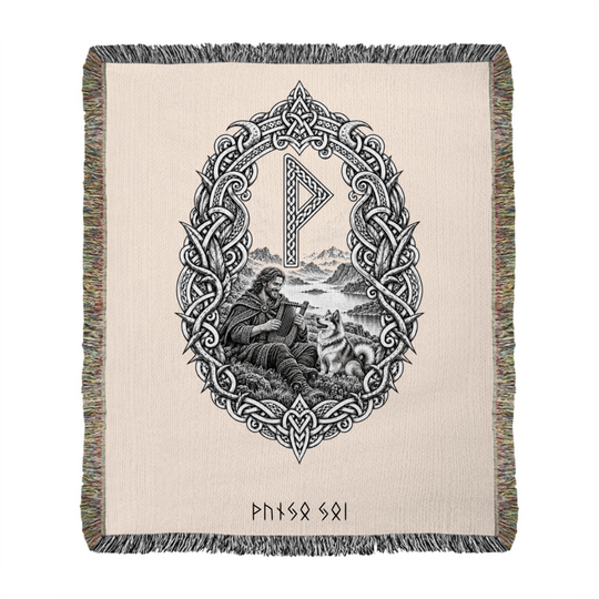 RuneScope Traditional Viking — Personalised Woven Blanket