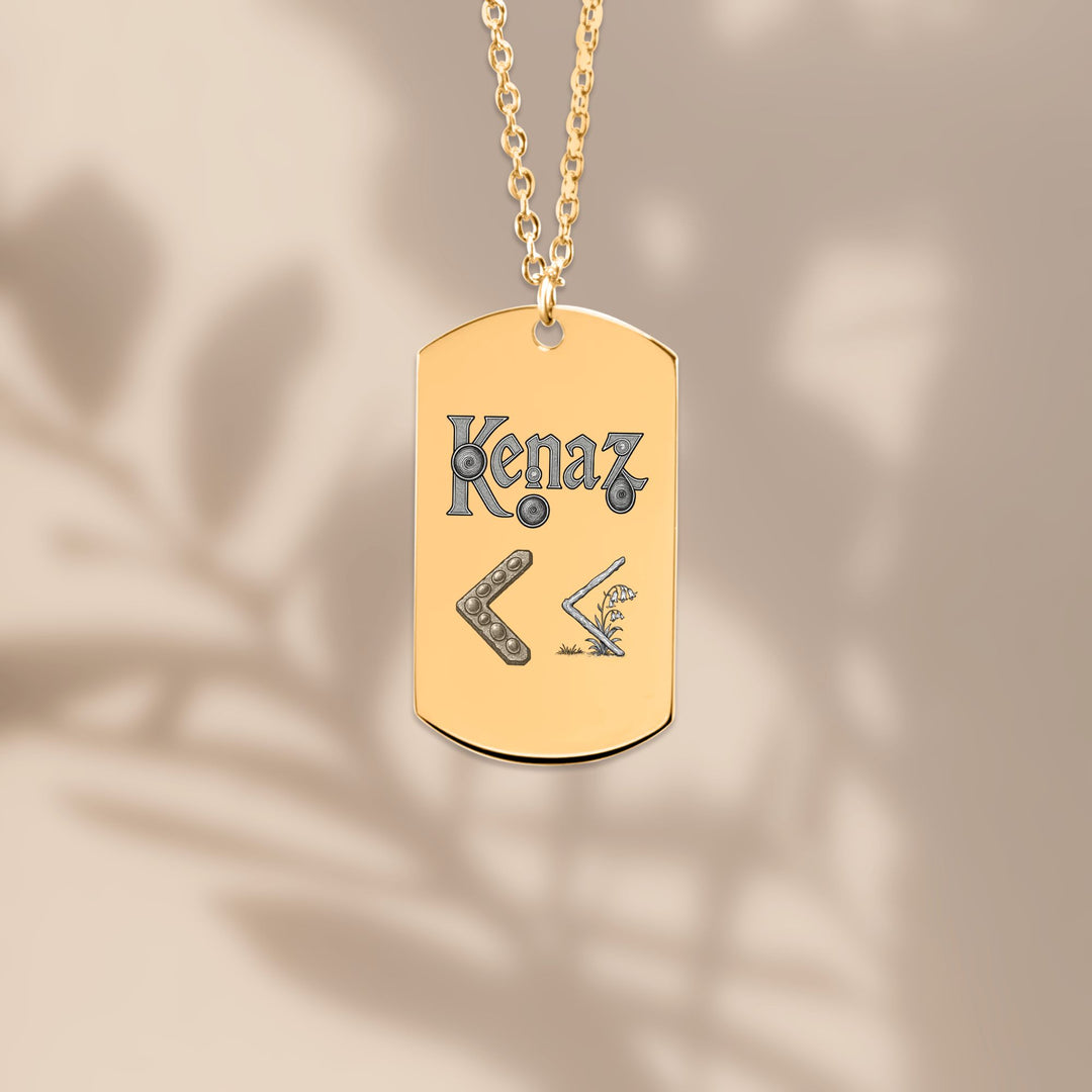 Kenaz Kenaz Tag Necklace
