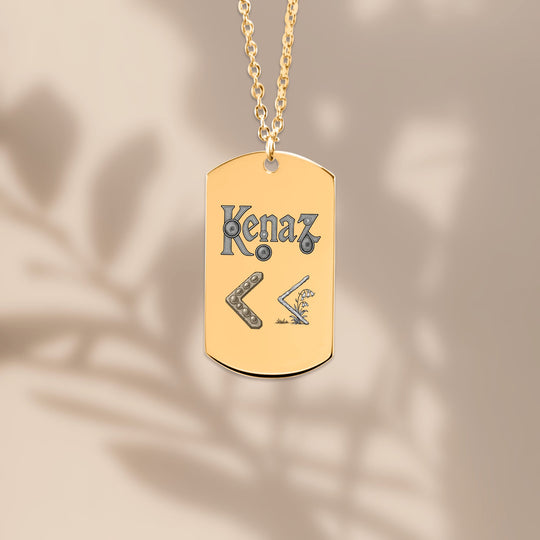Kenaz Kenaz Tag Necklace