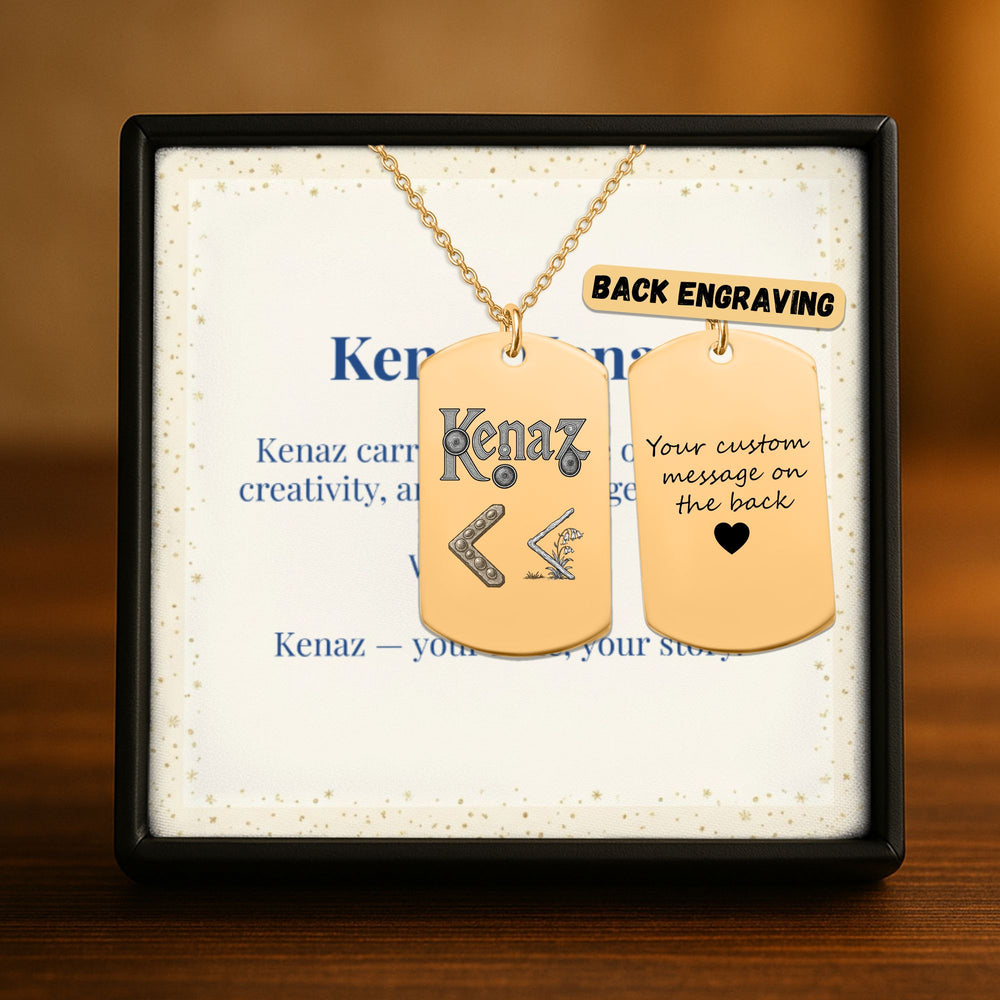 Kenaz Kenaz Tag Necklace