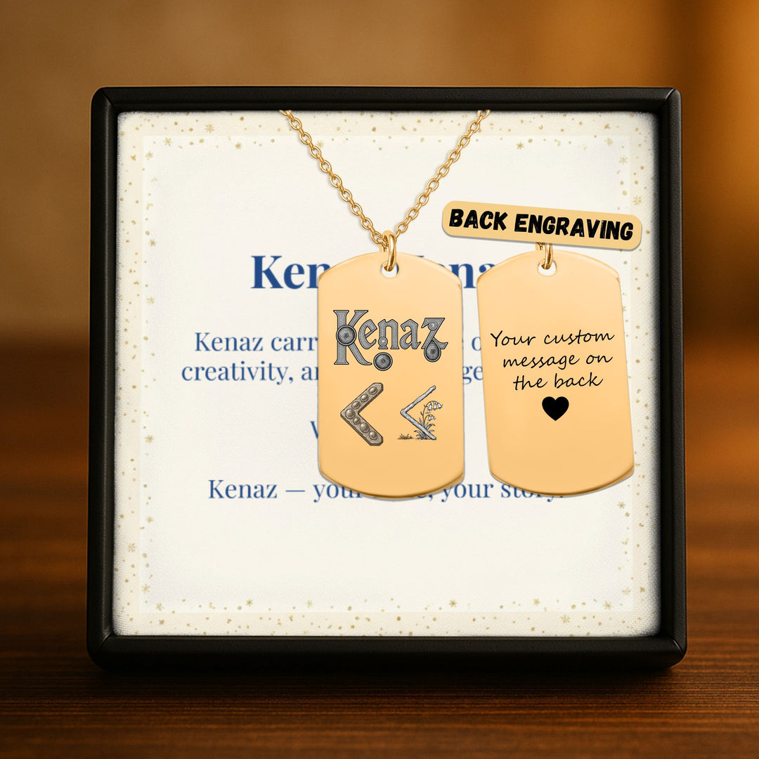 Kenaz Kenaz Tag Necklace