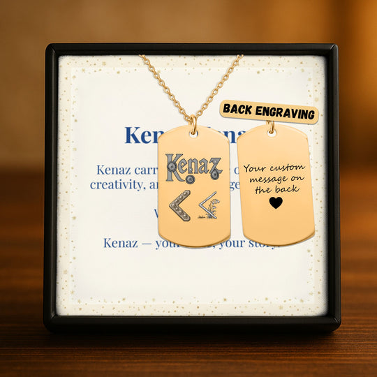 Kenaz Kenaz Tag Necklace