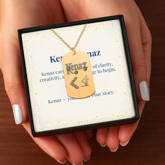 Kenaz Kenaz Tag Necklace