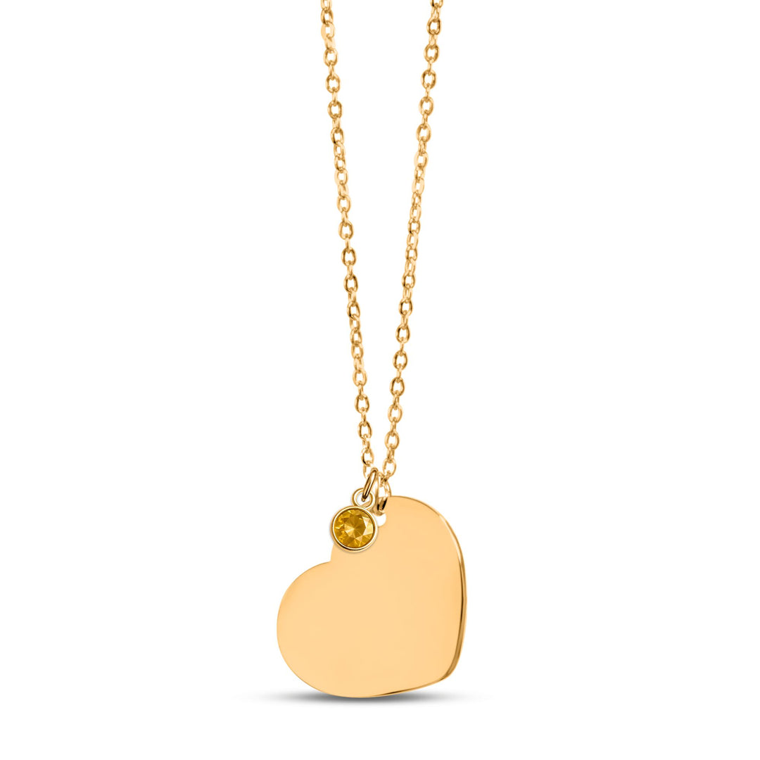 Loved By - Heart Necklace with Birthstone