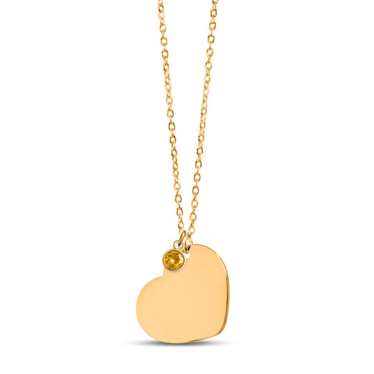Loved By - Heart Necklace with Birthstone