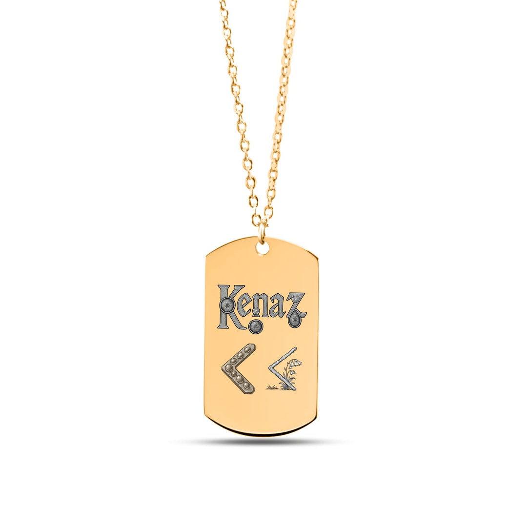Kenaz Kenaz Tag Necklace
