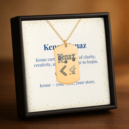 Kenaz Kenaz Tag Necklace