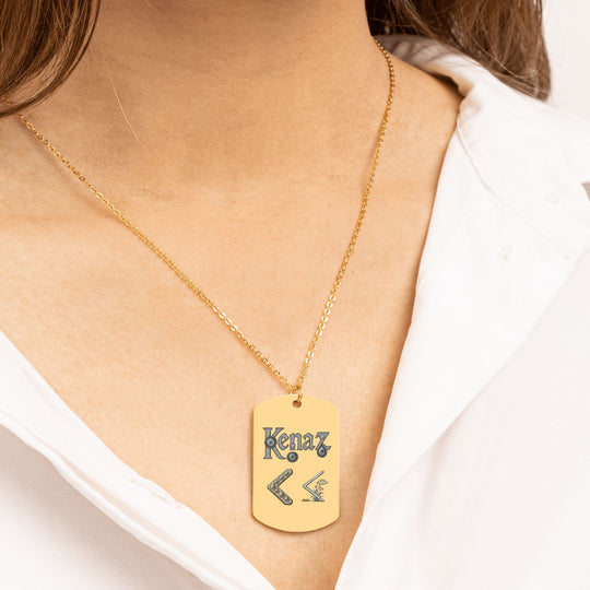 Kenaz Kenaz Tag Necklace