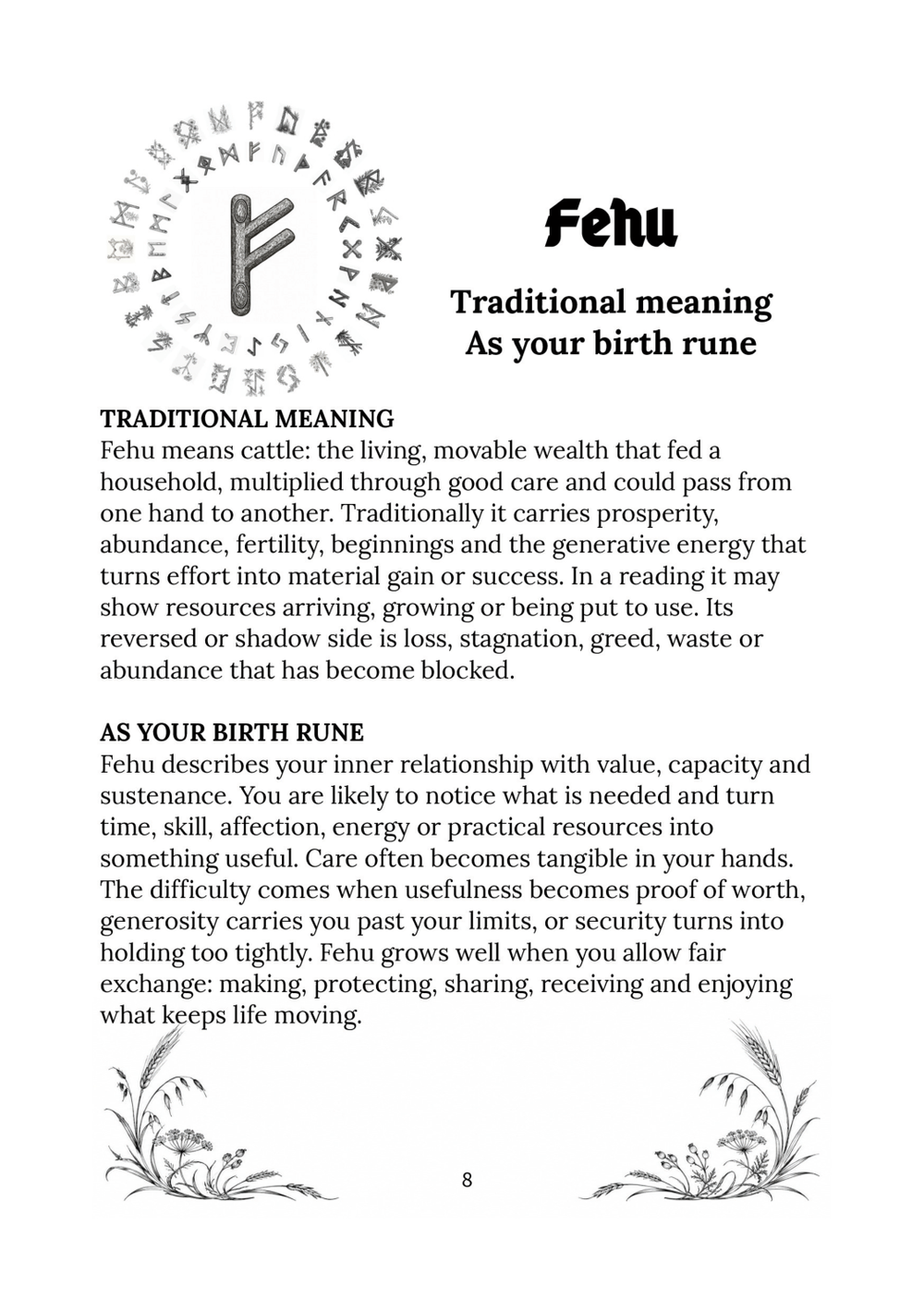 RuneScope English revised edition — fehu
