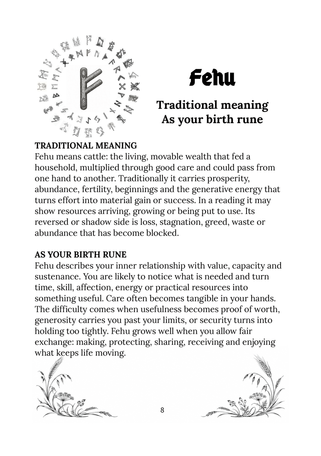 RuneScope English revised edition — fehu