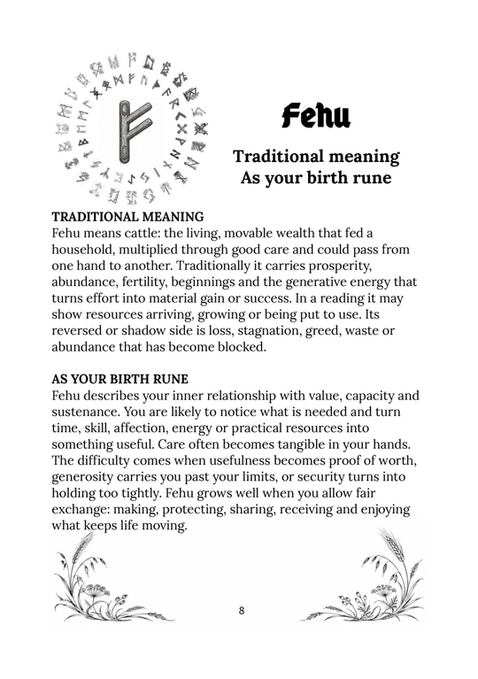 RuneScope English revised edition — fehu