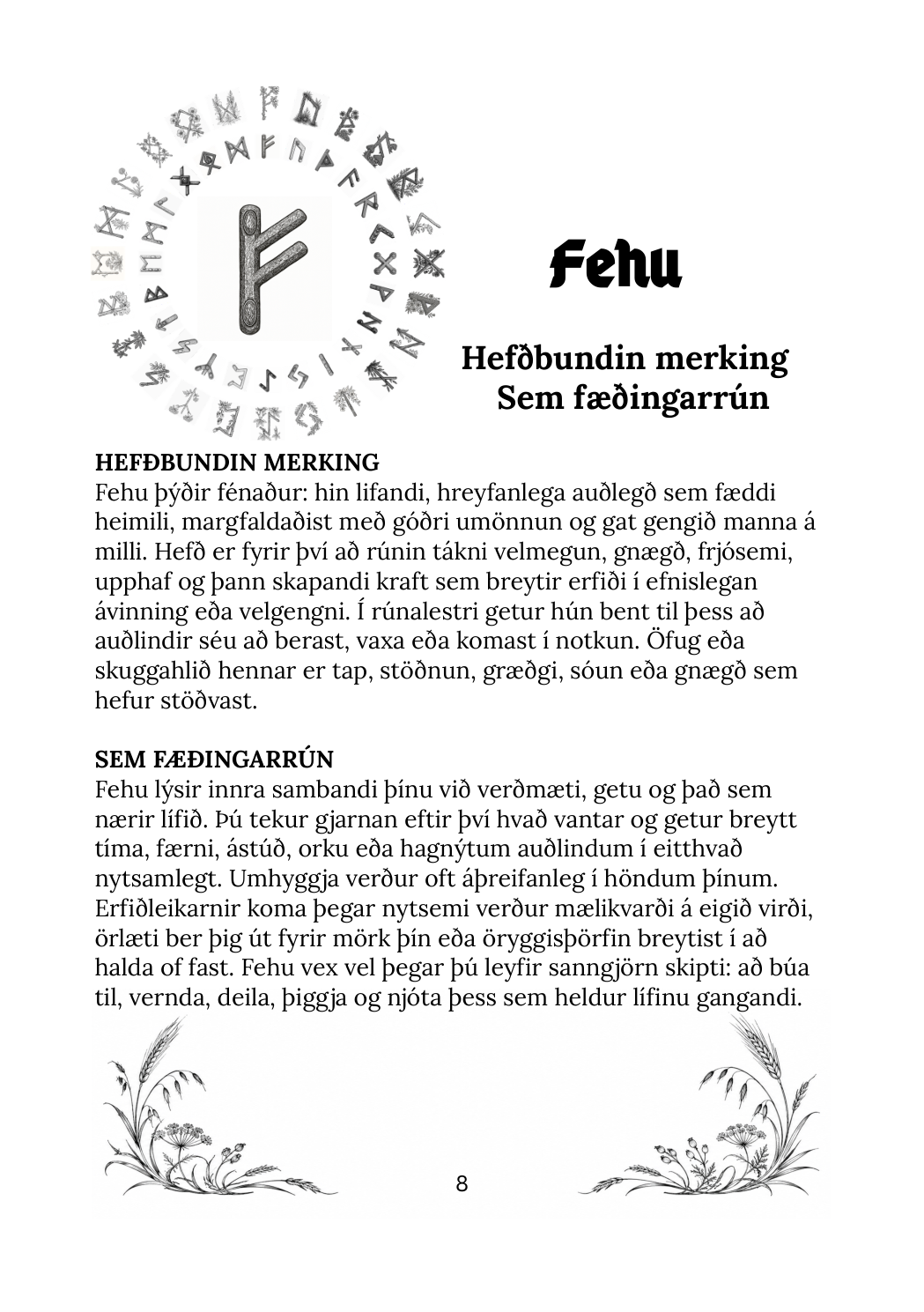 RuneScope Icelandic revised edition — fehu